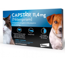 Antipulgas Elanco Capstar 11mg para Cães e Gatos de até 11kg com 6 Comprimidos