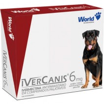 Ivercanis 6 mg 4 comprimidos - Antiparasitário para Cães - World Veterinária