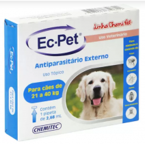 Ec-pet 2,68ml - antipulgas , carrapatos e piolhos de cães entre 20 a 40kg - Chemitec